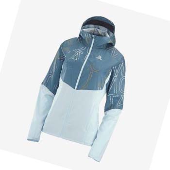 Salomon AGILE WIND WINDBREAKERS Kabát Női Zöld | HU 3164JPQ